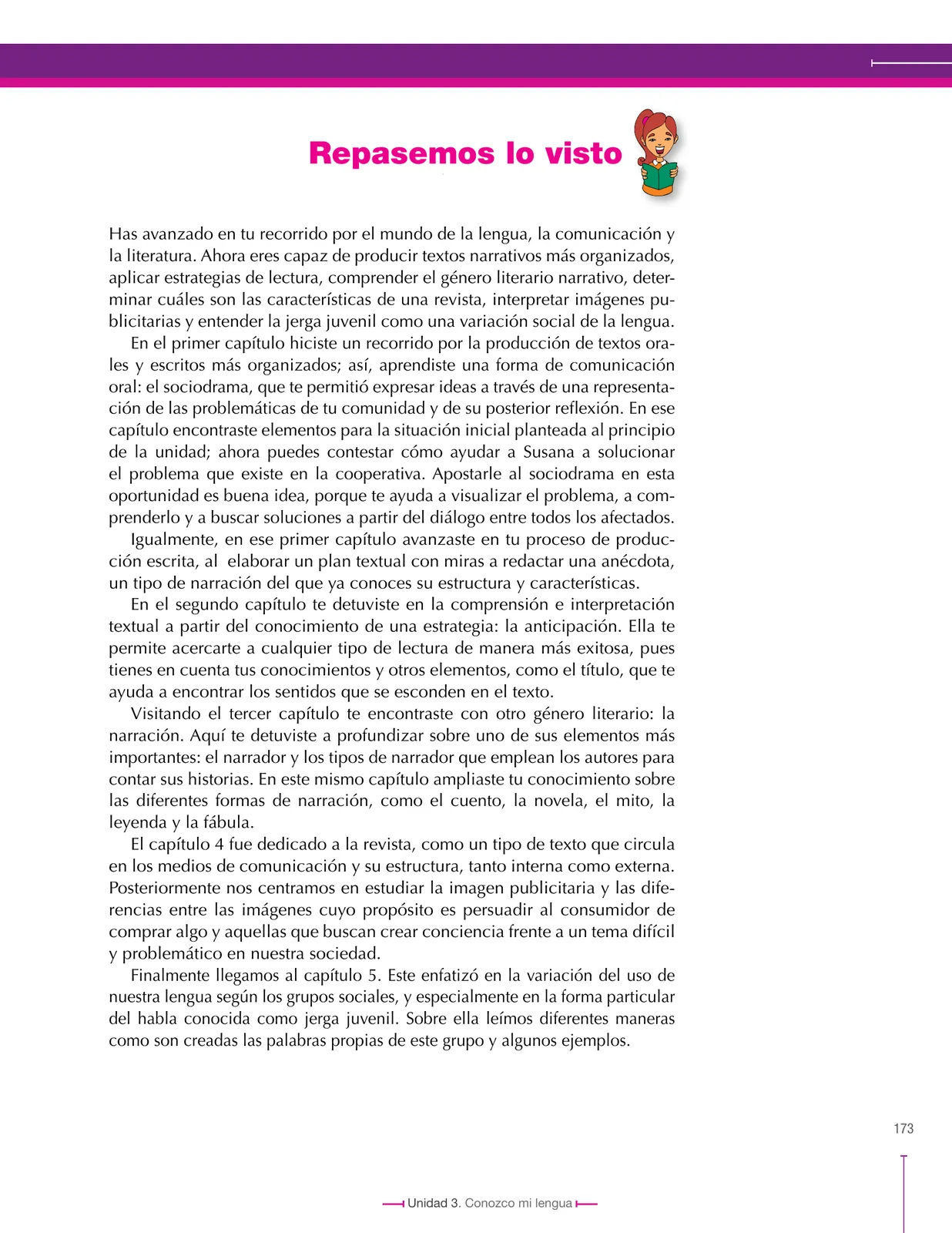 Miniatura página 173 de Lenguaje 6° · Secundaria Activa