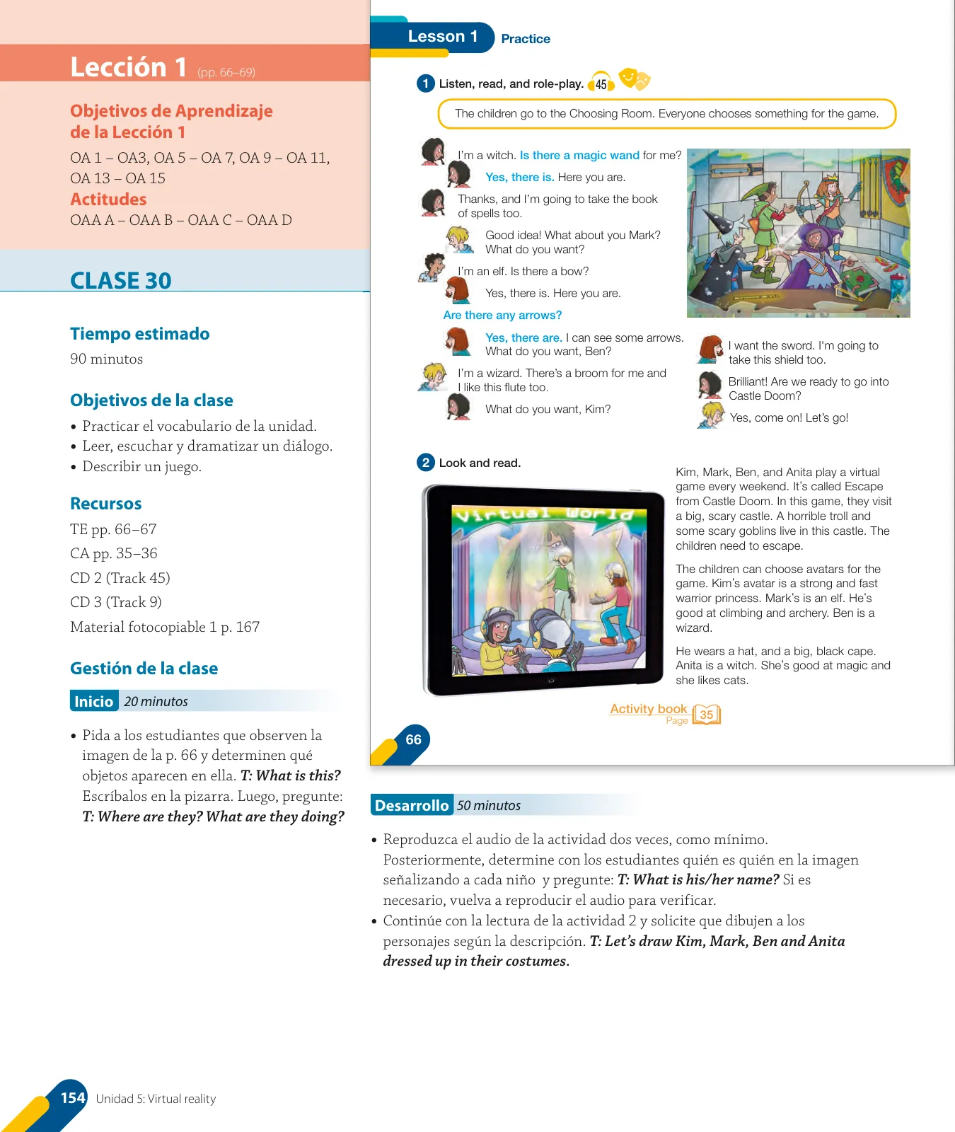 Miniatura página 18 de Inglés – Quinto Básico | Texto del Estudiante MINEDUC – Descargar PDF · 2024