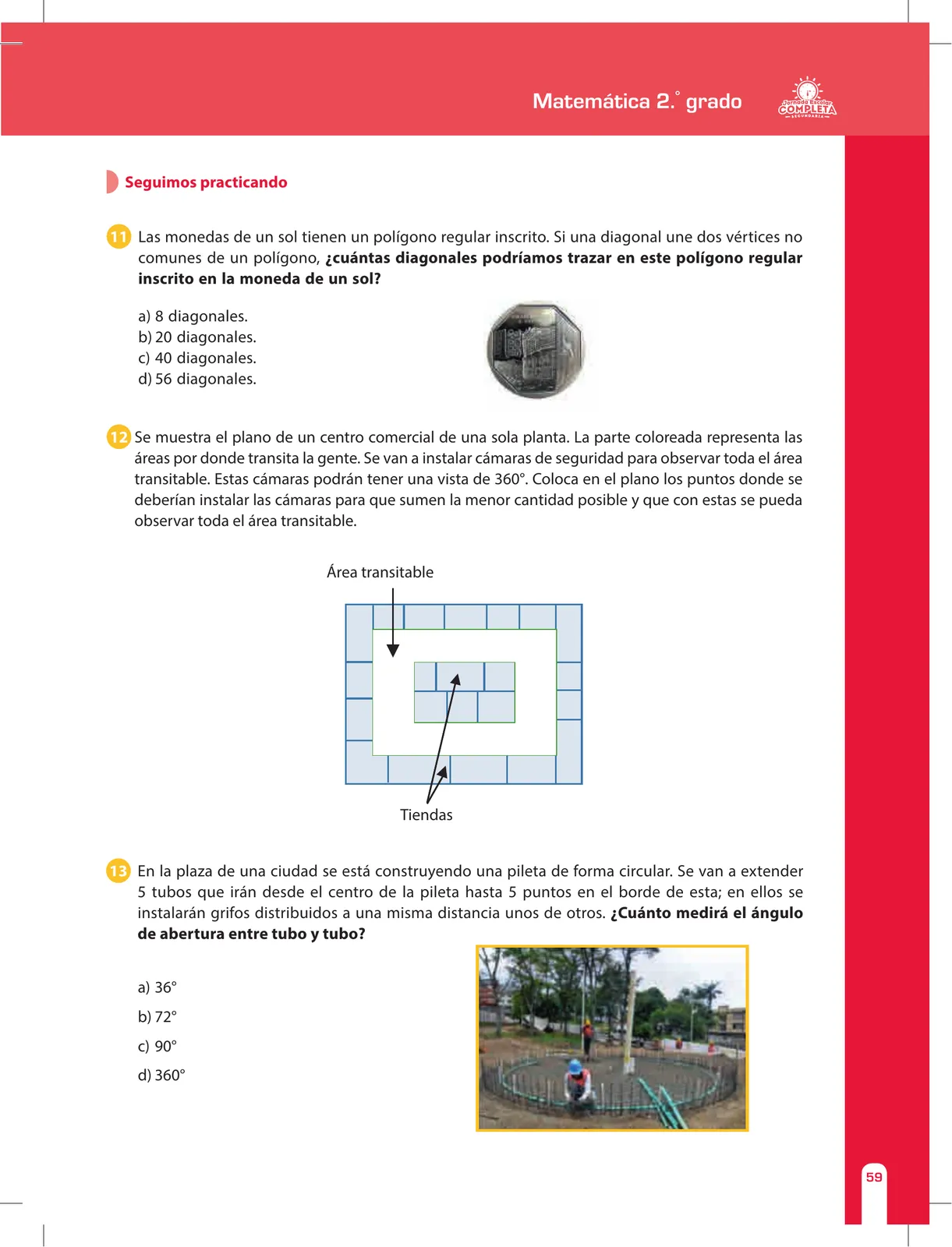 Página 59 de Matemática 2 : cuaderno de reforzamiento pedagógico - JEC · 2016