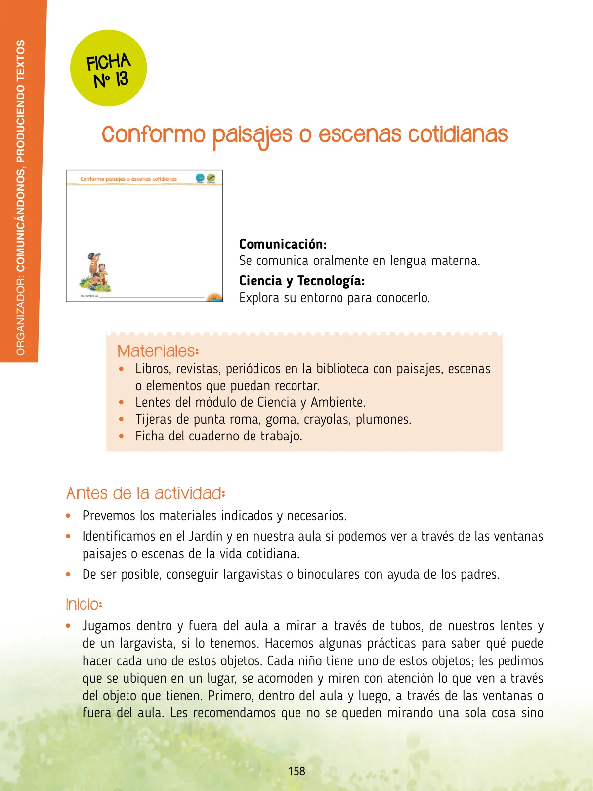 Página 160 de Agenda pedagógica 2017-2018 para docentes de II Ciclo de Instituciones de nivel de Educación Inicial · 2017