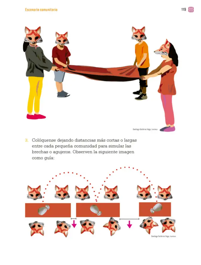 Página 122 de Proyectos Comunitarios. Libro de Educación Primaria Grado 3° Ciclo Escolar 2025 - 2026