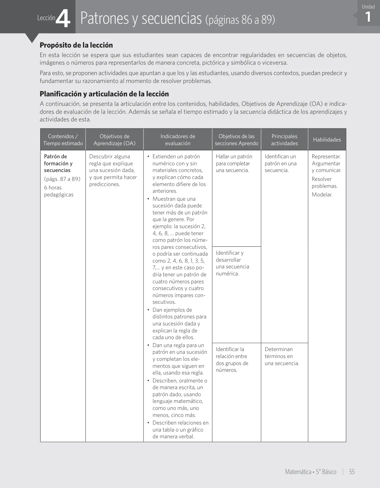 Miniatura página 61 de Matemática – Quinto Básico | Texto del Estudiante MINEDUC – Descargar PDF · 2024