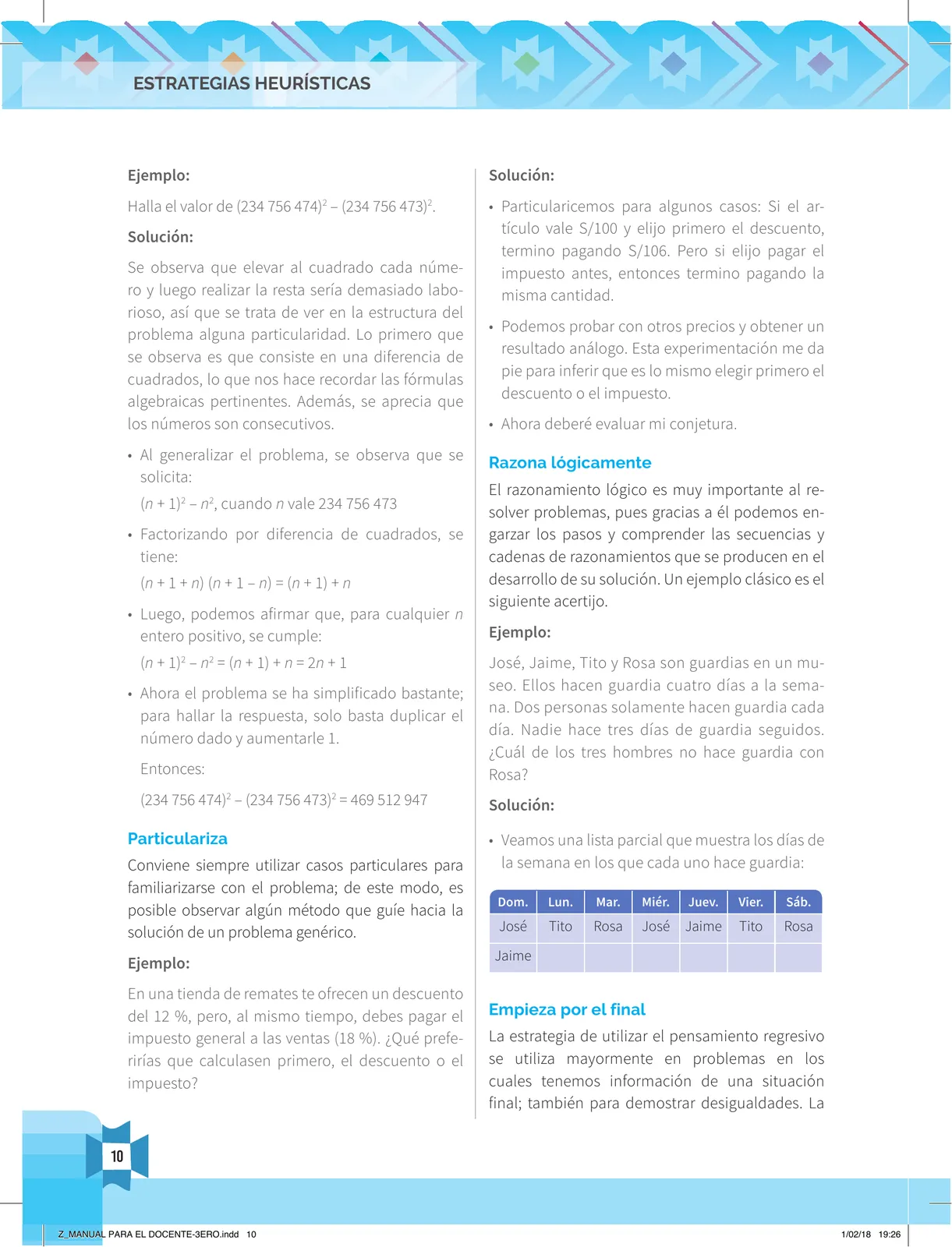 Miniatura página 12 de Resolvamos problemas 3 : manual para el docente 2018 · 2018