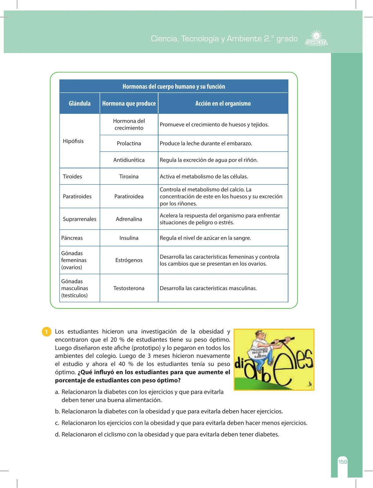 Página 159 de Ciencia, Tecnología y Ambiente 2 : cuaderno de reforzamiento pedagógico - JEC · 2016