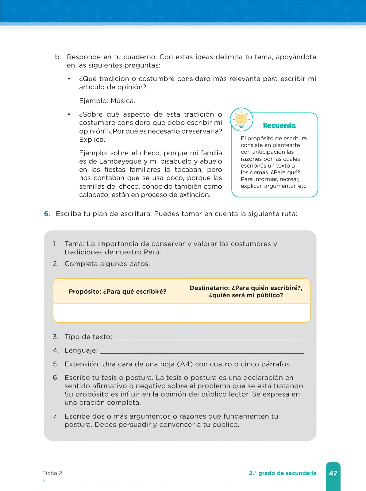Página 49 de Fichas de aprendizaje de Comunicación 2 · 2024