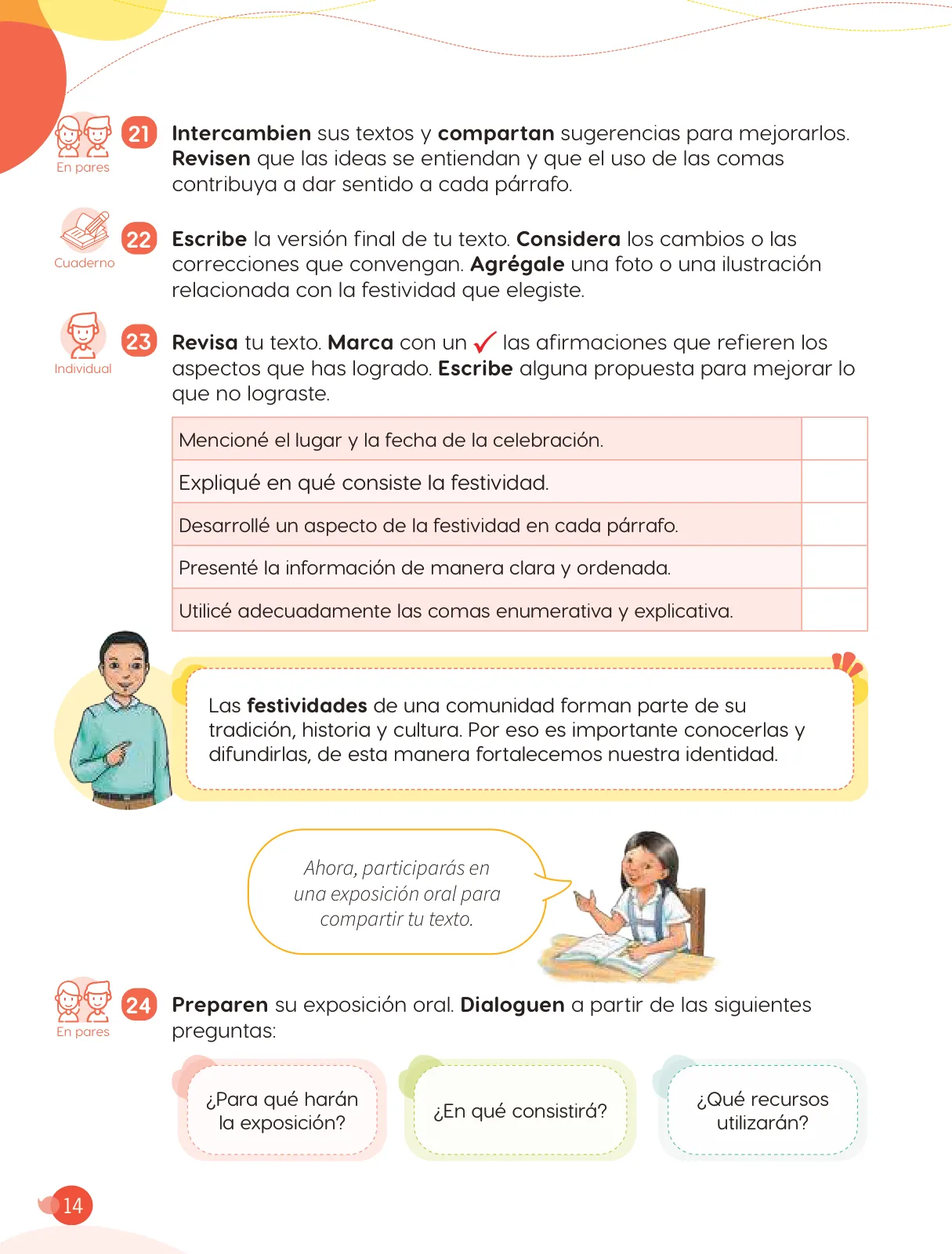 Miniatura página 16 de Cuadernillo de Comunicación 4. Cuarto grado de Primaria · 2024