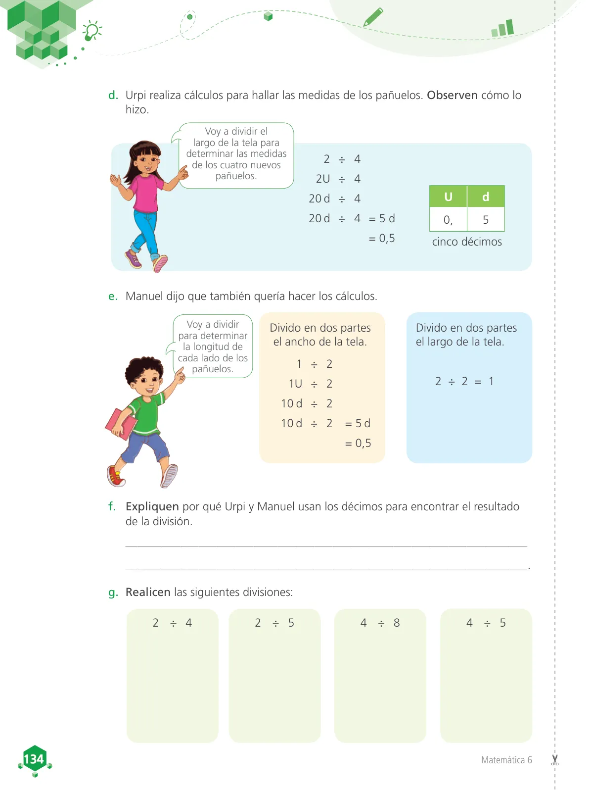 Miniatura página 136 de Matemática 6 : cuaderno de trabajo para sexto grado de Educación Primaria 2019 · 2019
