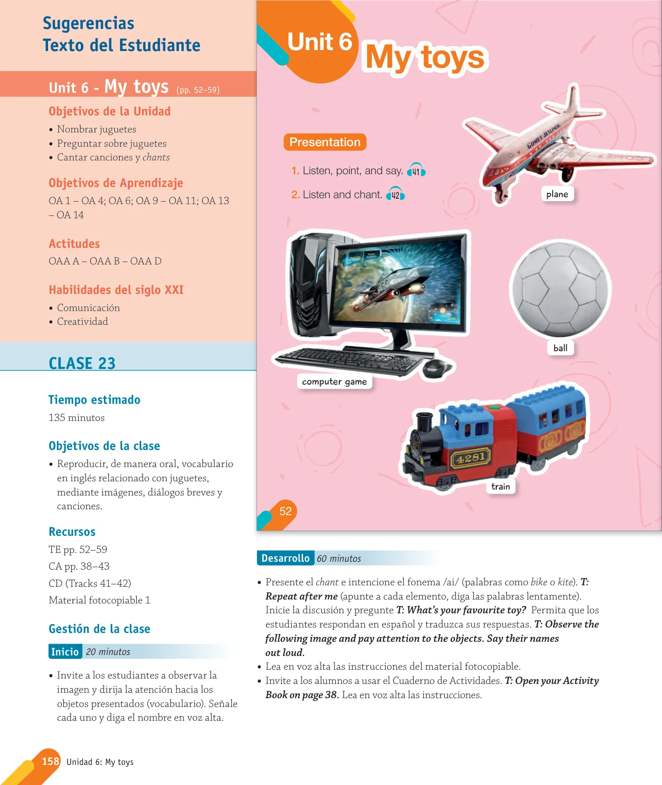 Miniatura página 42 de Inglés – Primero Básico | Student’s Book MINEDUC – Descargar PDF · 2024