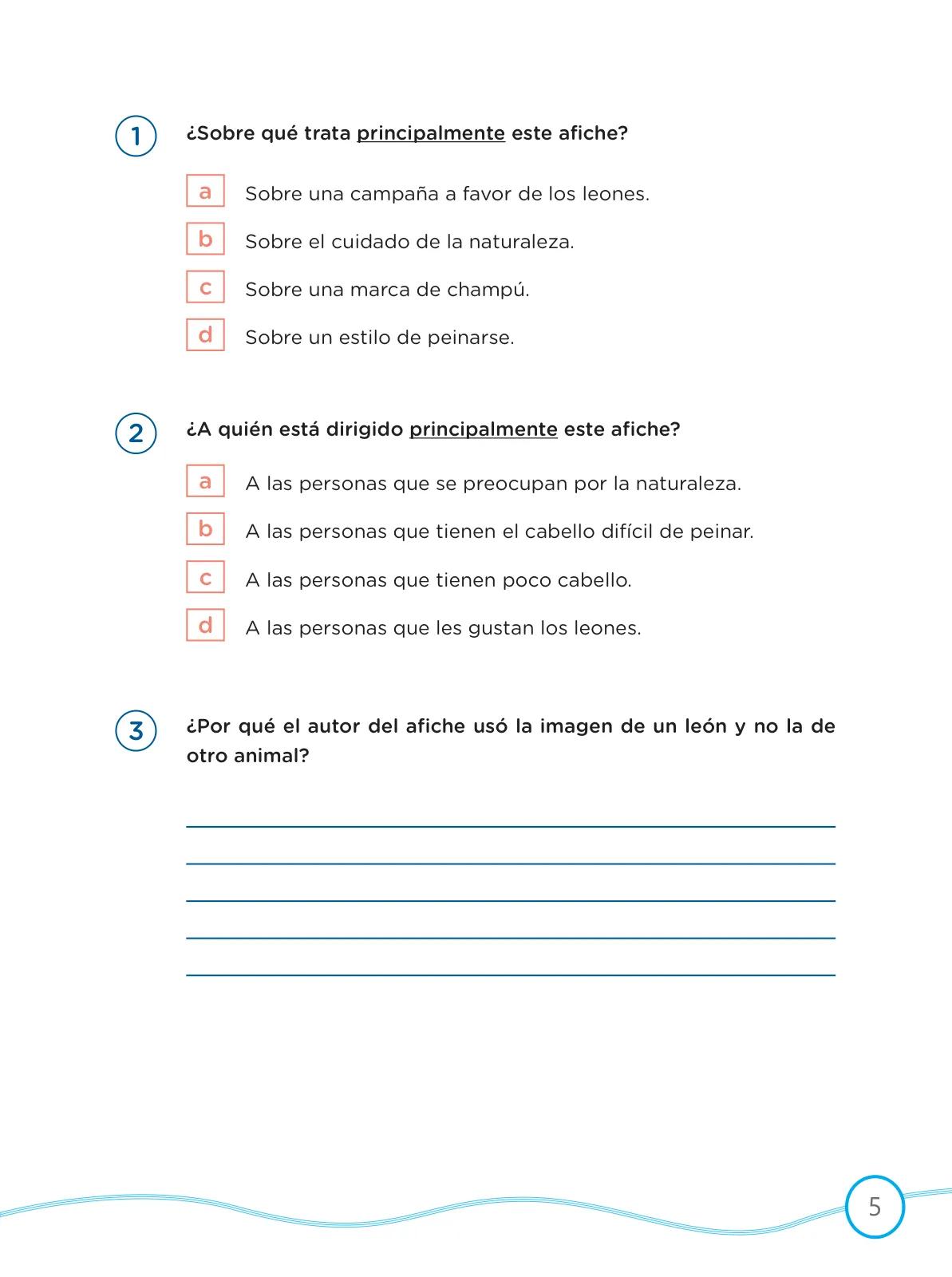 Página 5 de Kit de evaluación Entrada 1 Demostrando lo que aprendimos : Comunicación, primer trimestre, Cuarto grado - Primaria · 2019