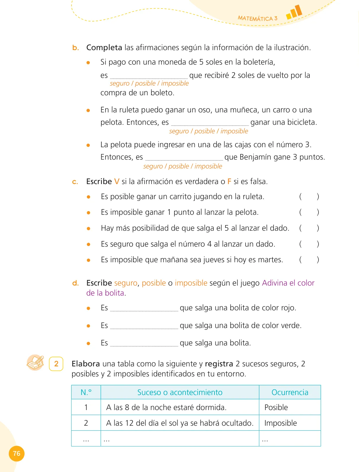 Página 78 de Cuadernillo de Matemática 3, tercer grado de Primaria · 2023