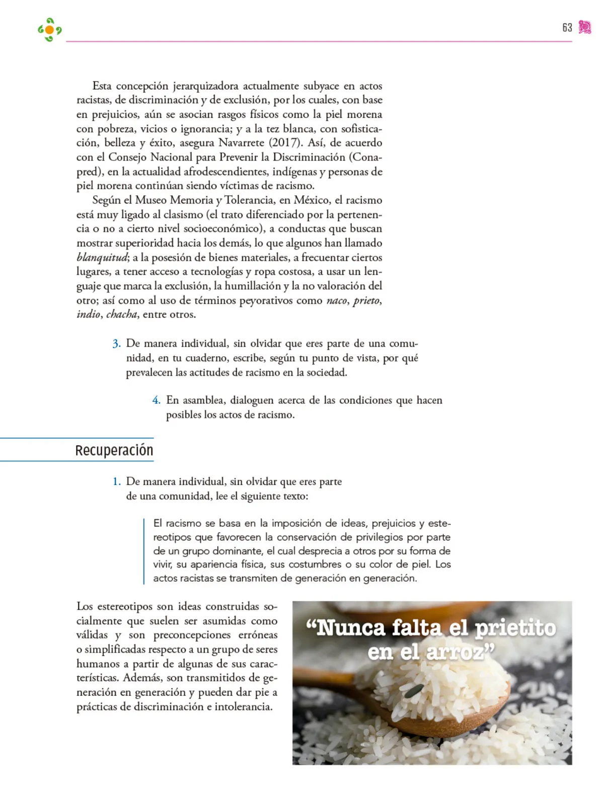 Miniatura página 64 de Colección Nanahuatzin. Nuestro libro de proyectos.   Libro de Educación Secundaria Grado 3°  Ciclo Escolar 2025 - 2026