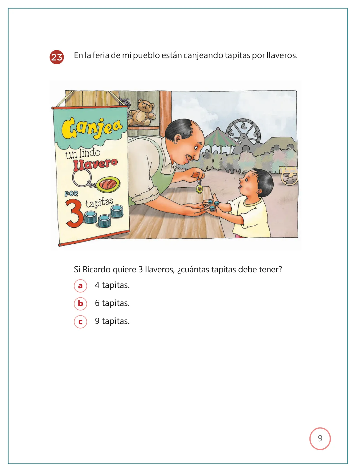 Miniatura página 9 de Kit de evaluación Salida 2 Demostrando lo que aprendimos : Matemática, tercer trimestre, ﻿Segundo grado - Primaria · 2019