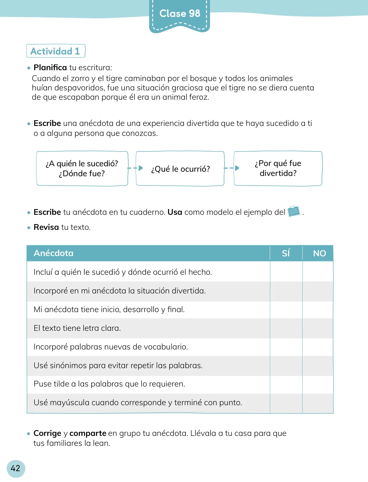 Página 43 de Lenguaje y Comunicación – Cuarto Básico | Texto del Estudiante MINEDUC – Descargar PDF · 2024