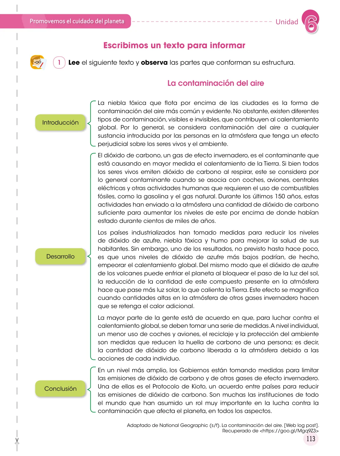 Página 114 de Comunicación 6 : cuaderno de trabajo para sexto grado de Educación Primaria 2019 · 2019