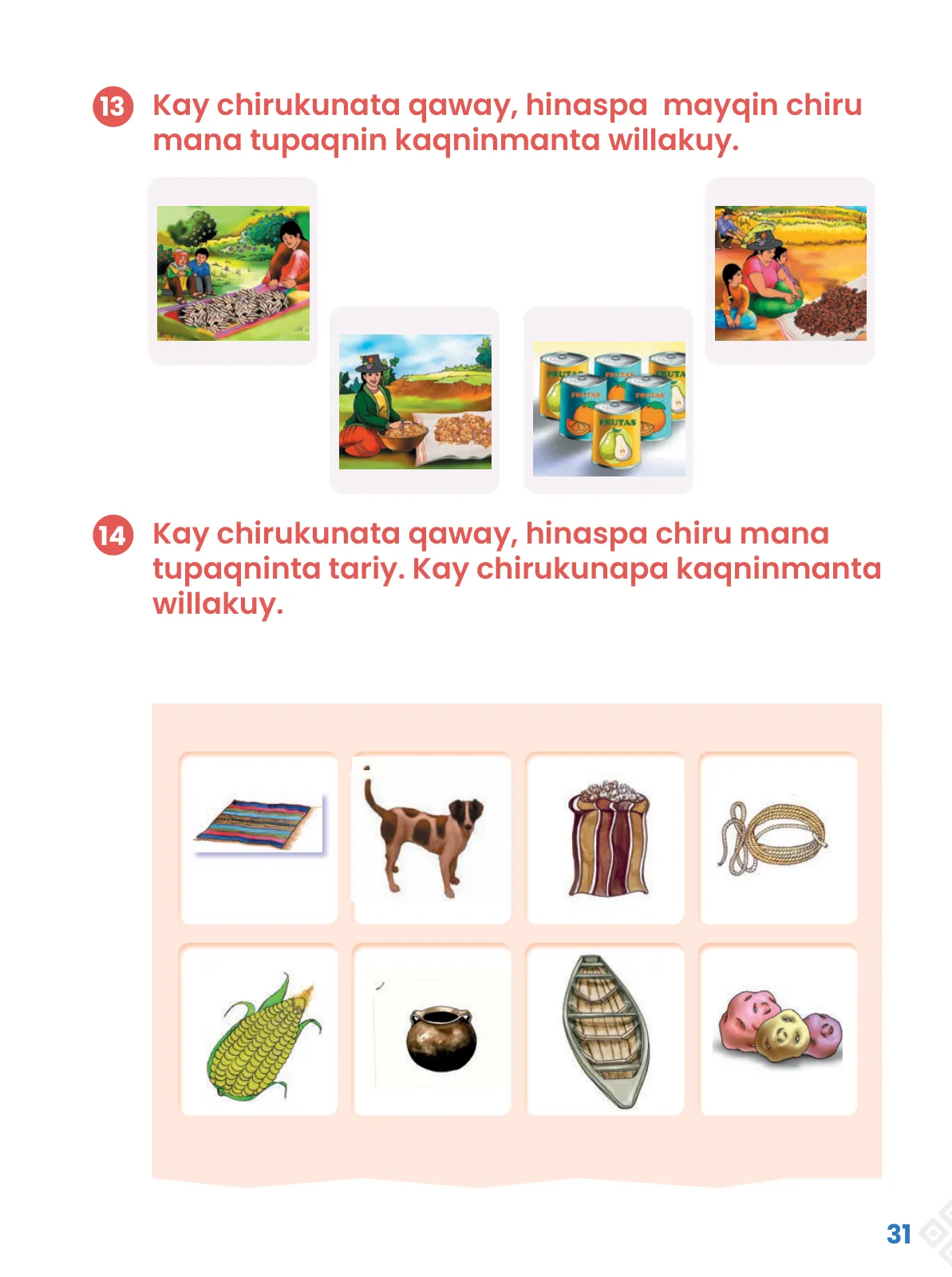 Miniatura página 33 de Ñawichana Maytu 1 Quechua - Chanka. Texto de Comunicación del 1° Primaria - Quechua Chanka · 2023