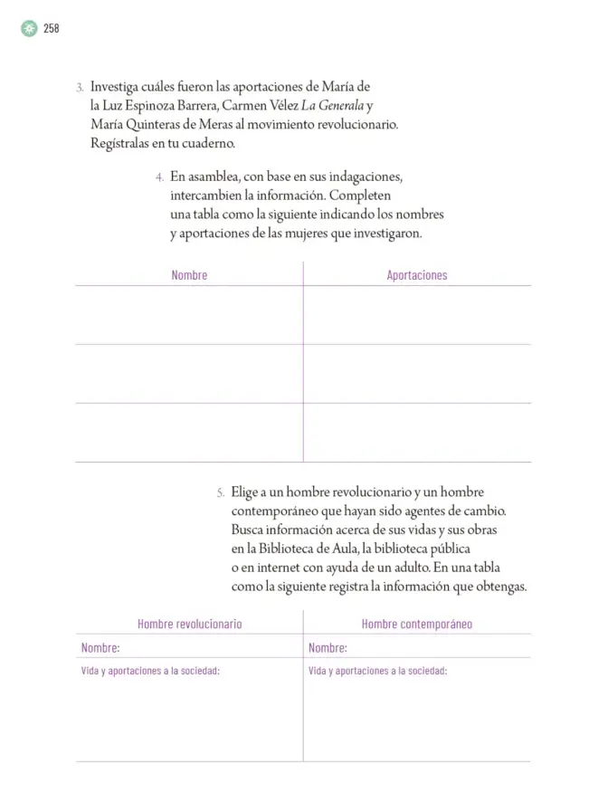 Página 261 de Proyectos Escolares. Libro de Educación Primaria Grado 6° Ciclo Escolar 2025 - 2026