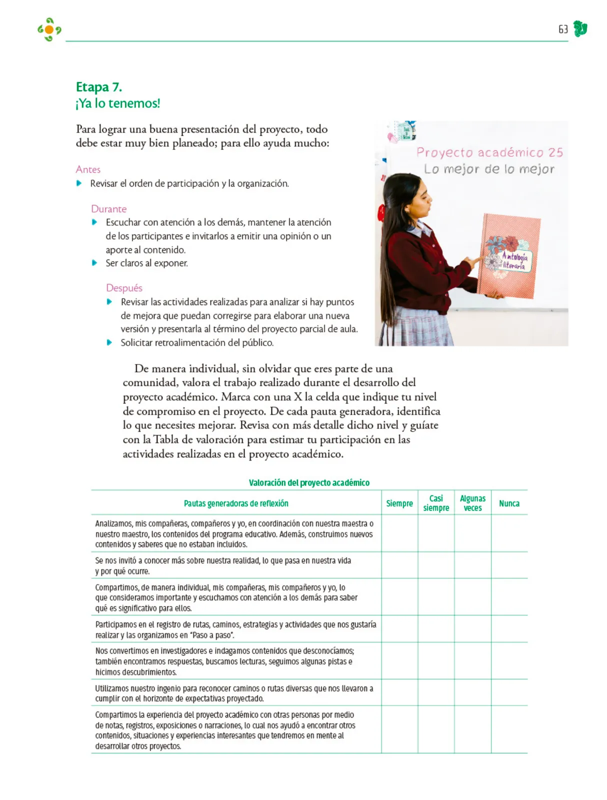 Miniatura página 64 de Colección Ximhai. Nuestro libro de Proyectos.  Tomo II.   Libro de Educación Telesecundaria Grado 1°  Ciclo Escolar 2025 - 2026