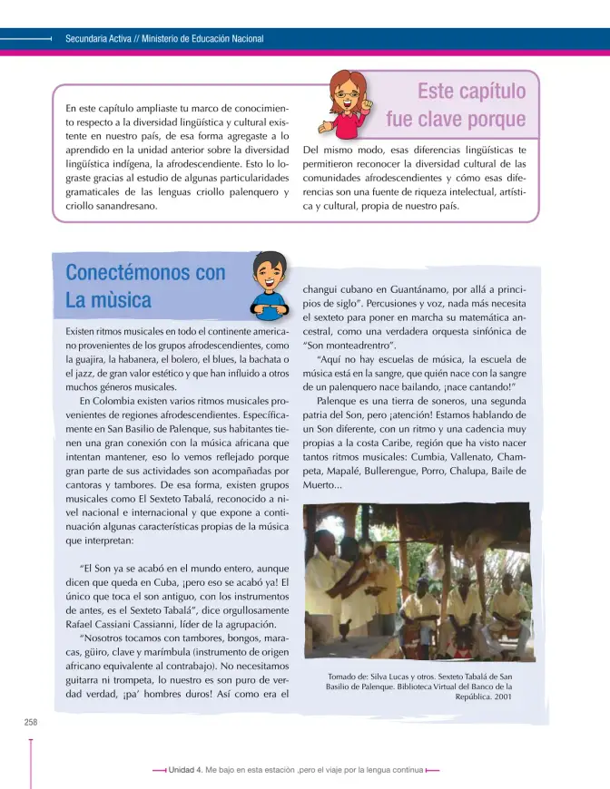 Página 258 de Lenguaje 7° · Secundaria Activa
