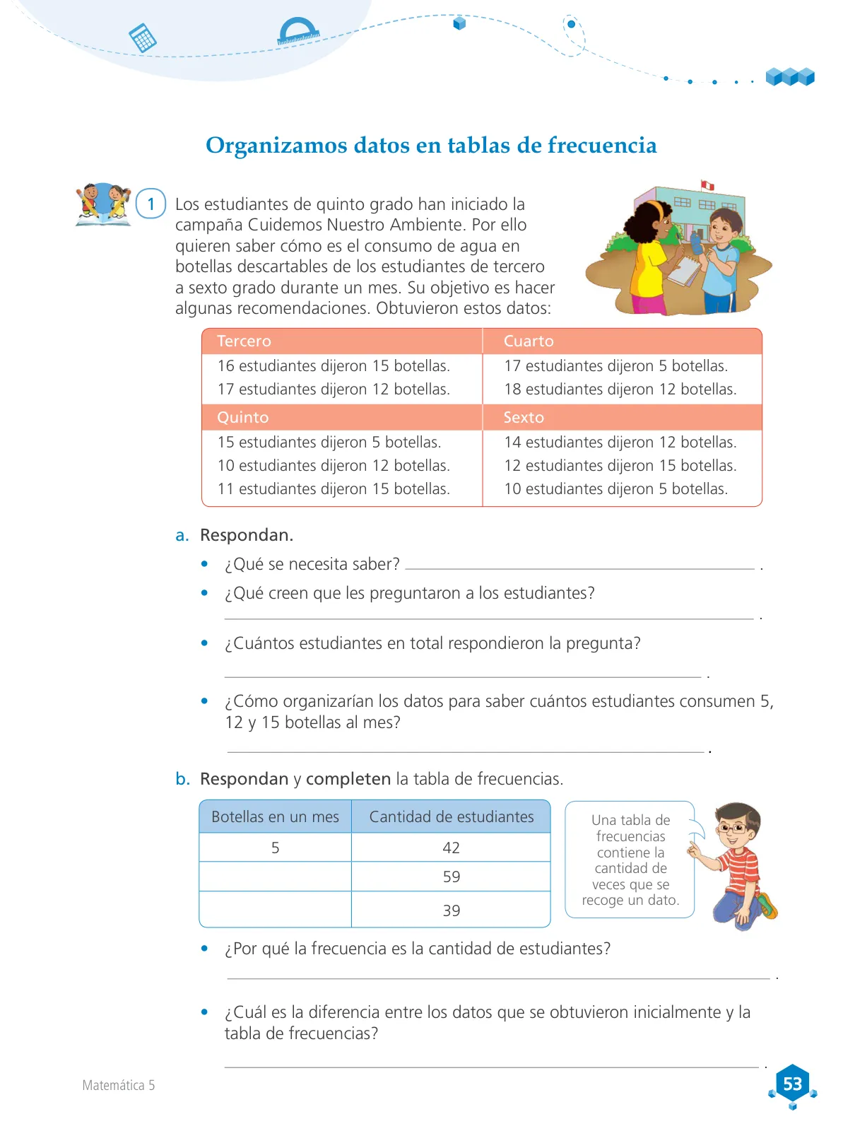 Miniatura página 54 de Matemática 5 : cuaderno de trabajo para quinto grado de Educación Primaria 2018 · 2018