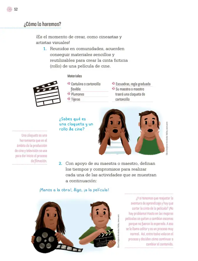 Página 55 de Proyectos de Aula. Libro de Educación Primaria Grado 4° Ciclo Escolar 2025 - 2026