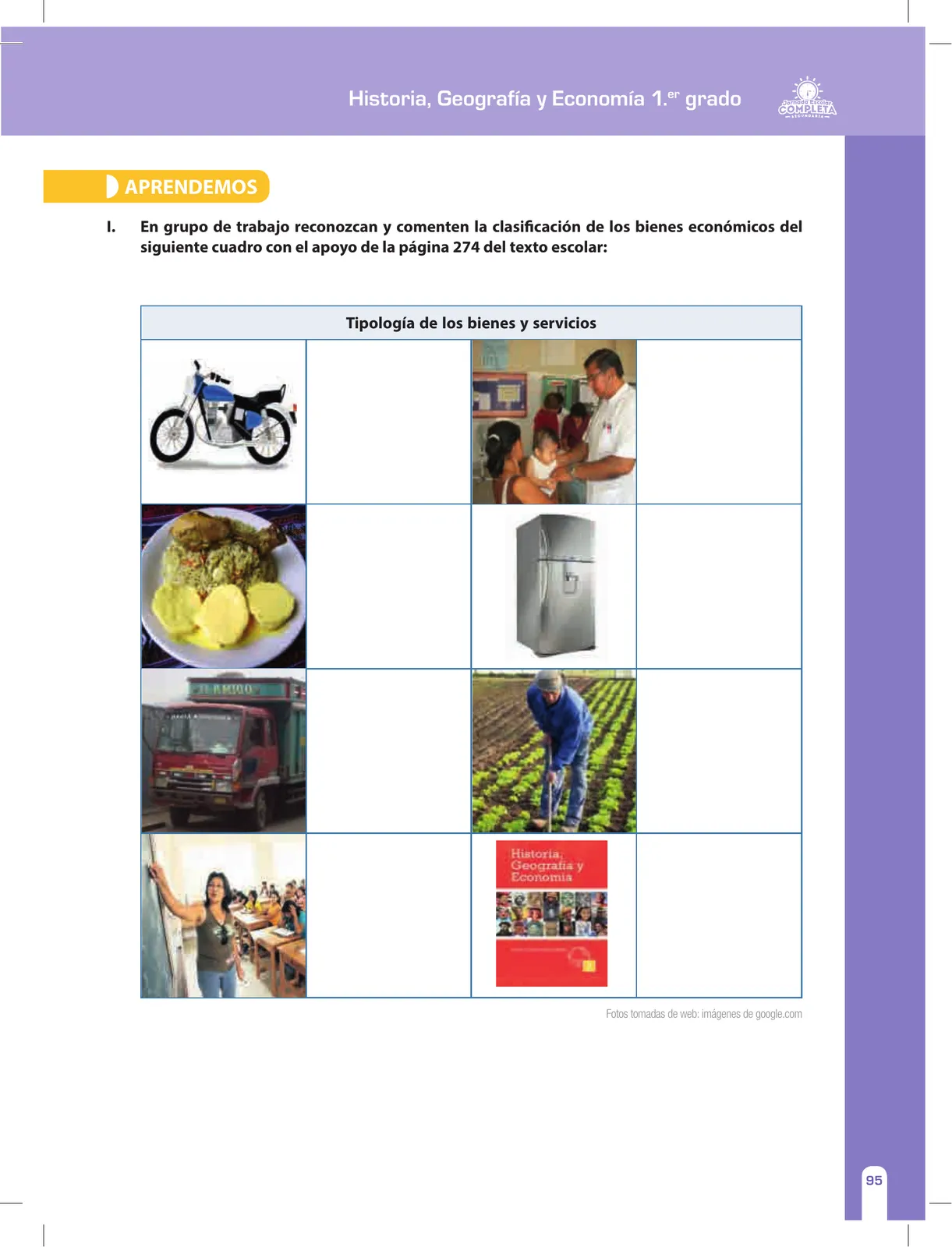 Miniatura página 95 de Historia, Geografía y Economía 1 : cuaderno de reforzamiento pedagógico - JEC · 2016