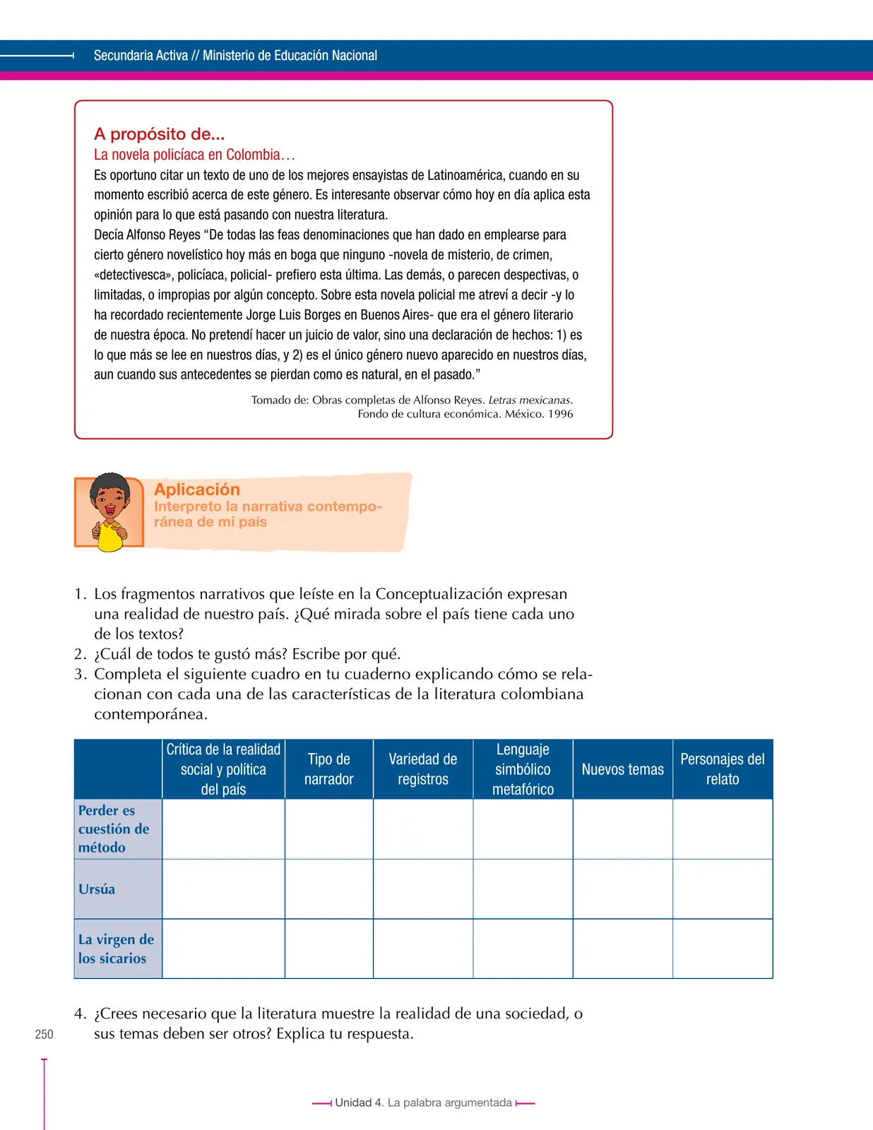 Página 250 de Lenguaje 8° · Secundaria Activa