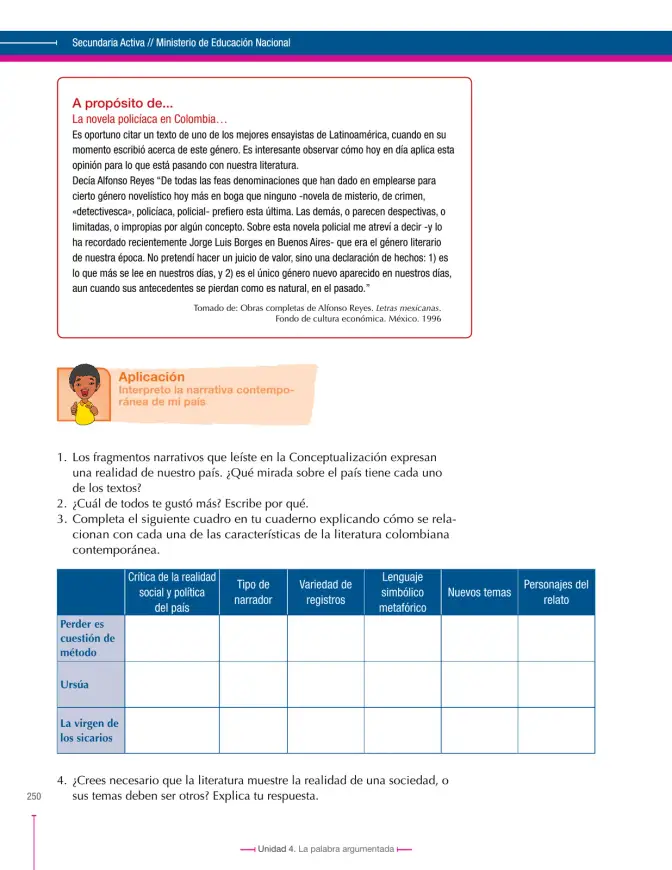 Página 250 de Lenguaje 8° · Secundaria Activa