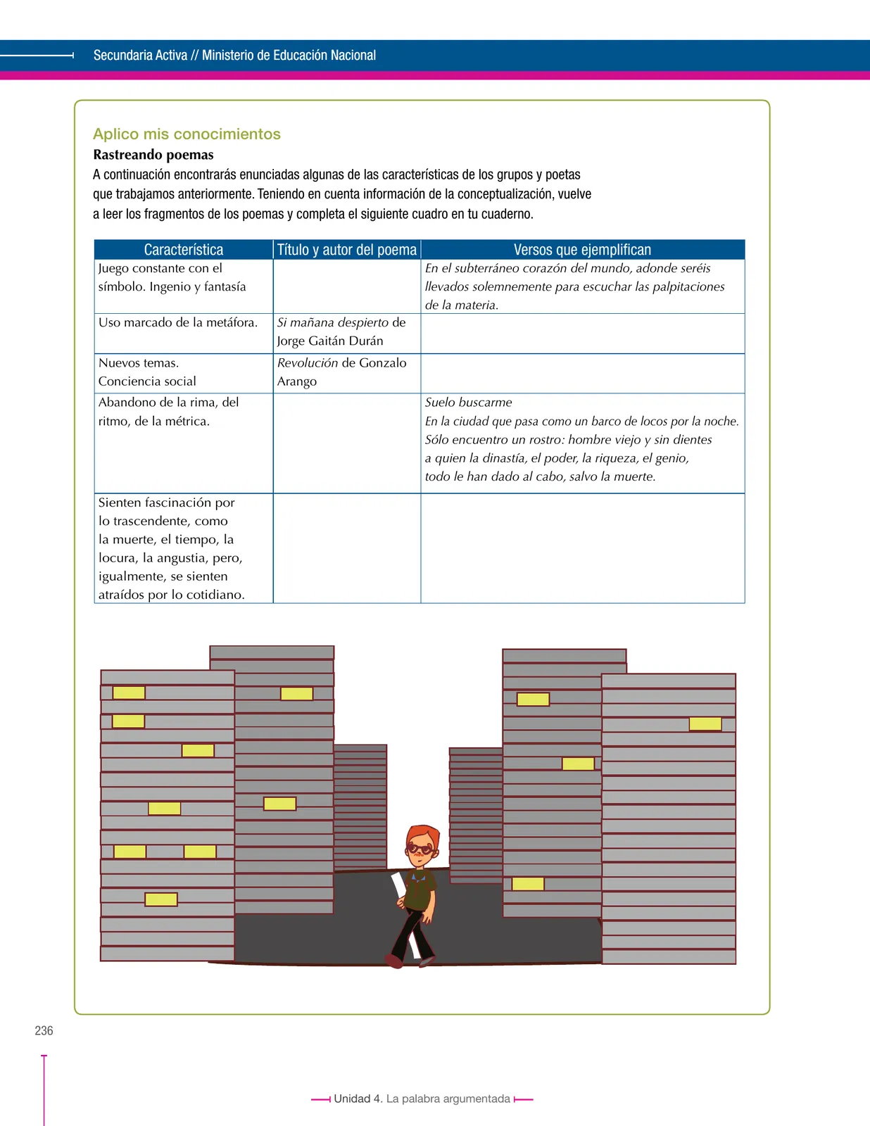 Página 236 de Lenguaje 8° · Secundaria Activa