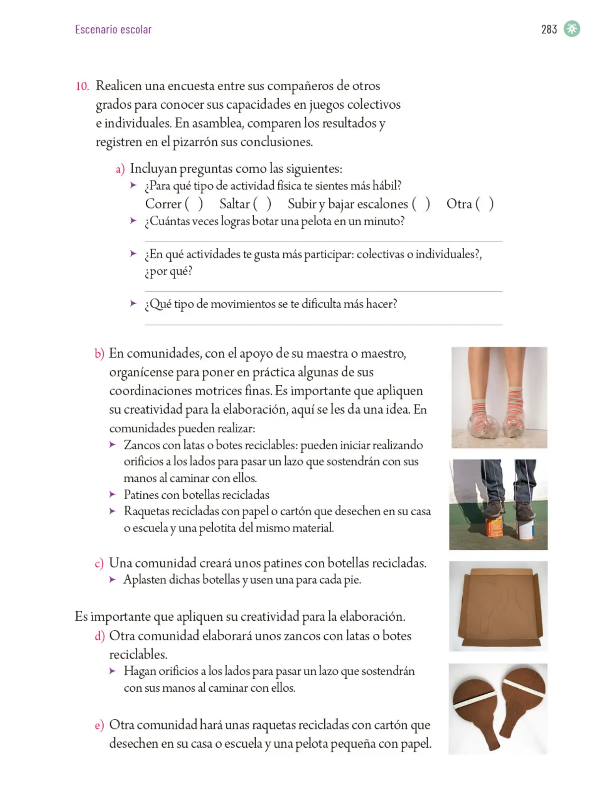 Página 286 de Proyectos Escolares. Libro de Educación Primaria Grado 5° Ciclo Escolar 2025 - 2026