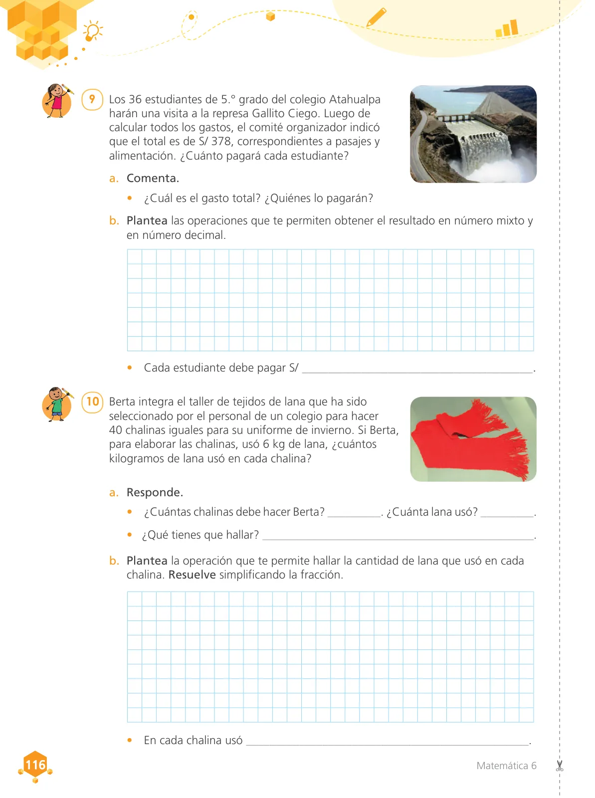 Miniatura página 118 de Matemática 6 : cuaderno de trabajo para sexto grado de Educación Primaria 2019 · 2019