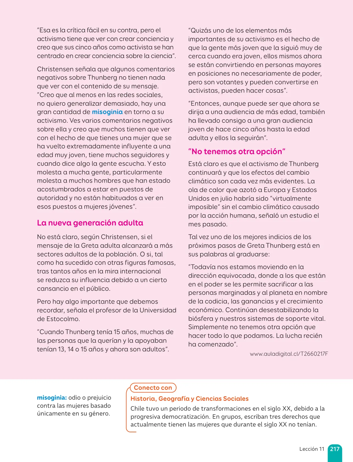 Miniatura página 219 de Lenguaje y Comunicación – Sexto Básico | Texto del Estudiante MINEDUC – Descargar PDF · 2024