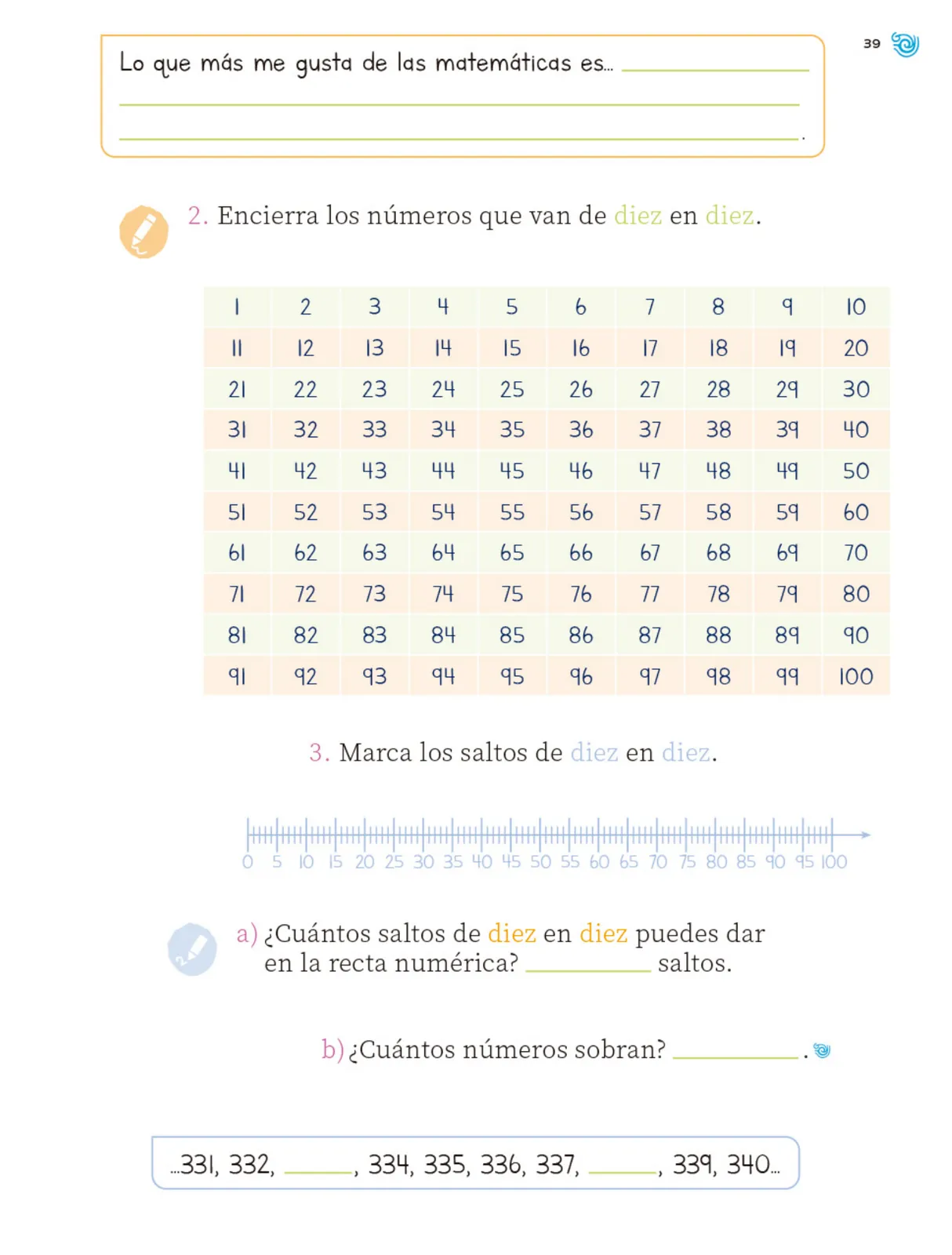 Miniatura página 40 de Múltiples lenguajes. Trazos y números.   Libro de Educación Primaria Grado 2°  Ciclo Escolar 2025 - 2026