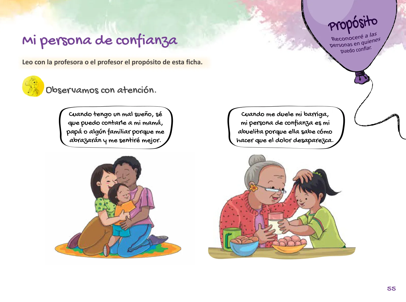 Página 57 de Cuadernillo de Tutoría 1 : primer grado de Educación Primaria · 2021