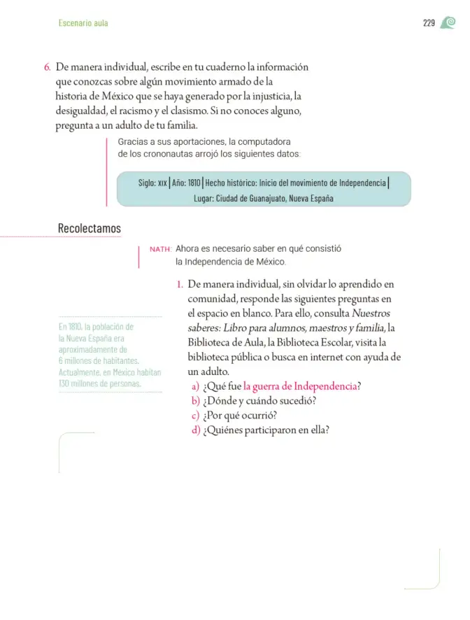 Página 232 de Proyectos de Aula. Libro de Educación Primaria Grado 5° Ciclo Escolar 2025 - 2026