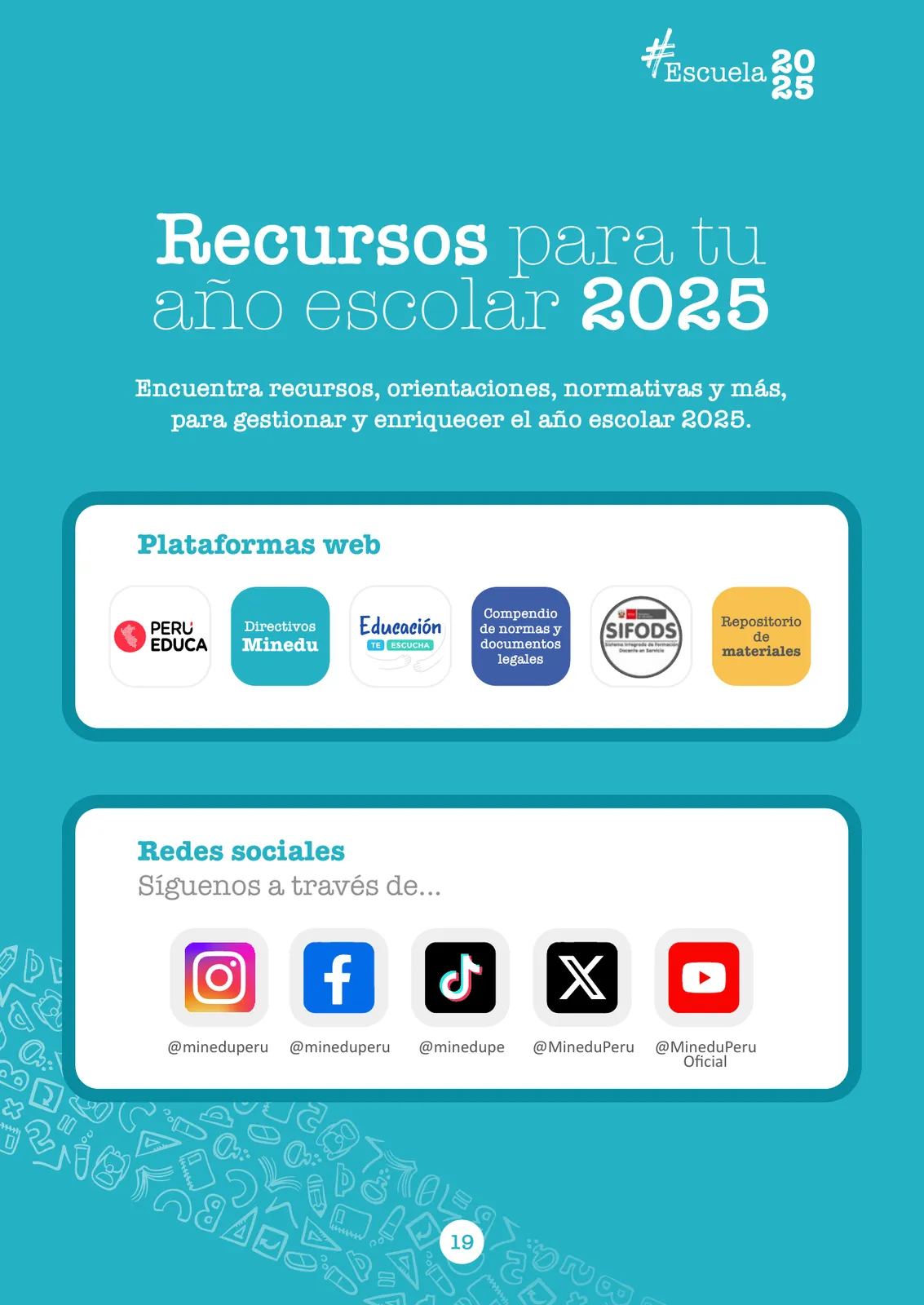 Miniatura página 19 de Escuelas 2025. Avanzamos juntos por un año escolar con mejores aprendizajes · 2025