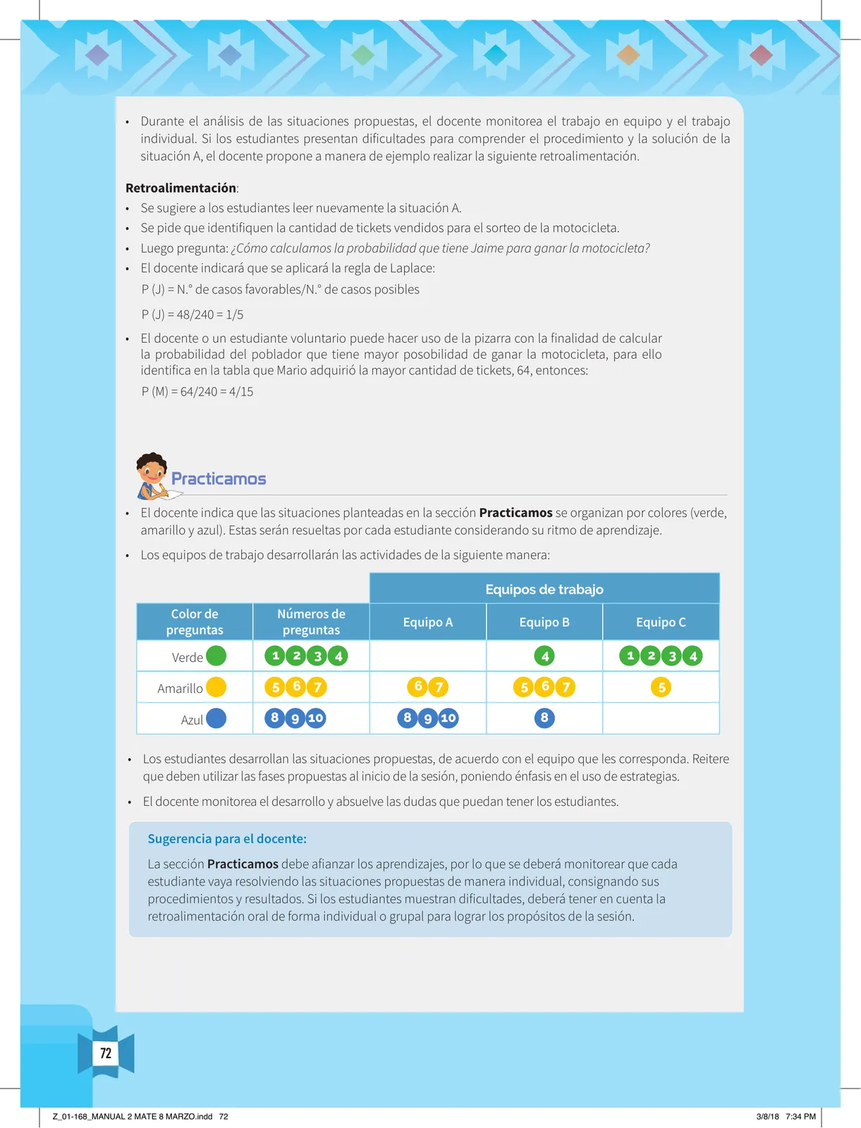 Página 74 de Resolvamos problemas 2 : manual para el docente 2018 · 2018