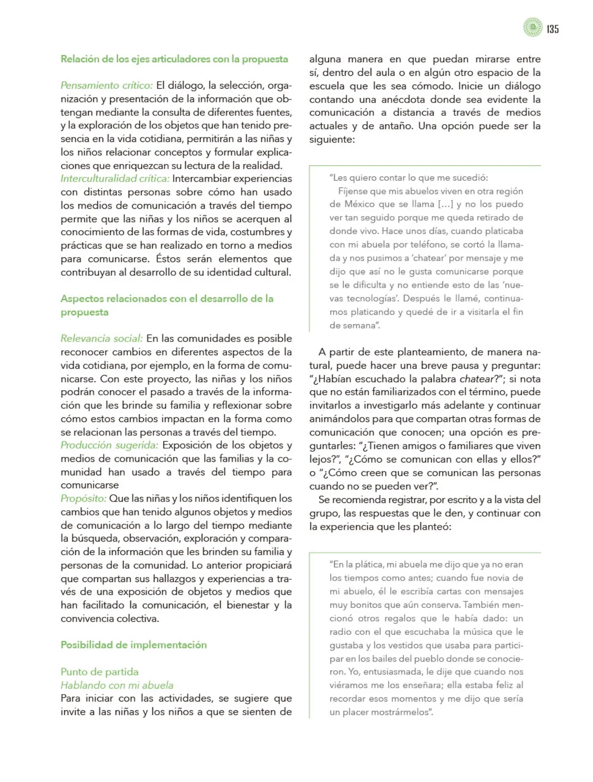 Página 136 de Modalidades de trabajo para la acción transformadora y el codiseño Libro de Educación Preescolar Grado 1°, 2°, 3° Ciclo Escolar 2025 - 2026