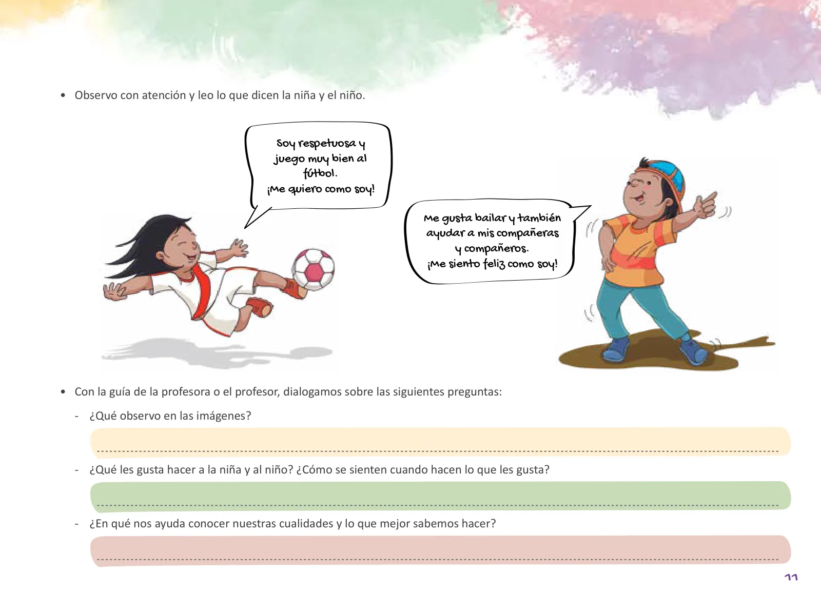 Página 13 de Cuadernillo de Tutoría 3 : tercer grado de Educación Primaria · 2021