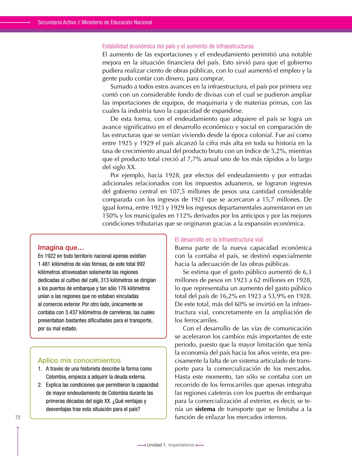 Página 72 de Ciencias Sociales 9° · Secundaria Activa