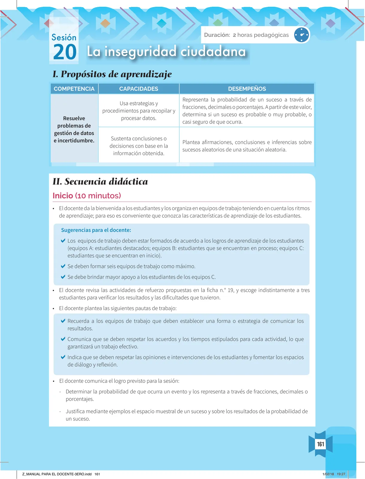 Página 163 de Resolvamos problemas 3 : manual para el docente 2018 · 2018