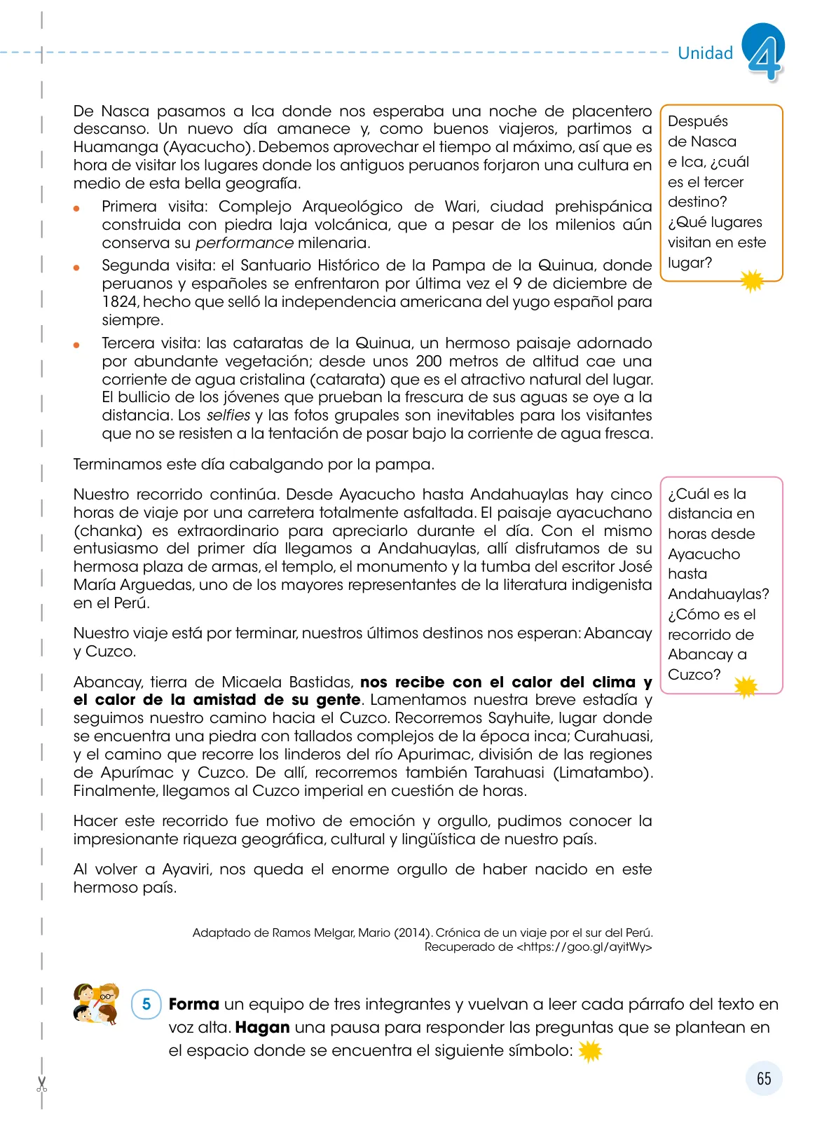 Página 66 de Comunicación 6 : cuaderno de trabajo para sexto grado de Educación Primaria 2019 · 2019
