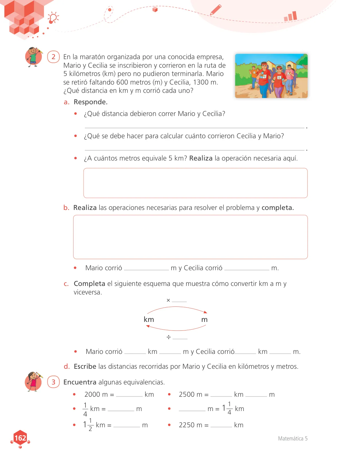 Página 163 de Matemática 5 : cuaderno de trabajo para quinto grado de Educación Primaria 2018 · 2018