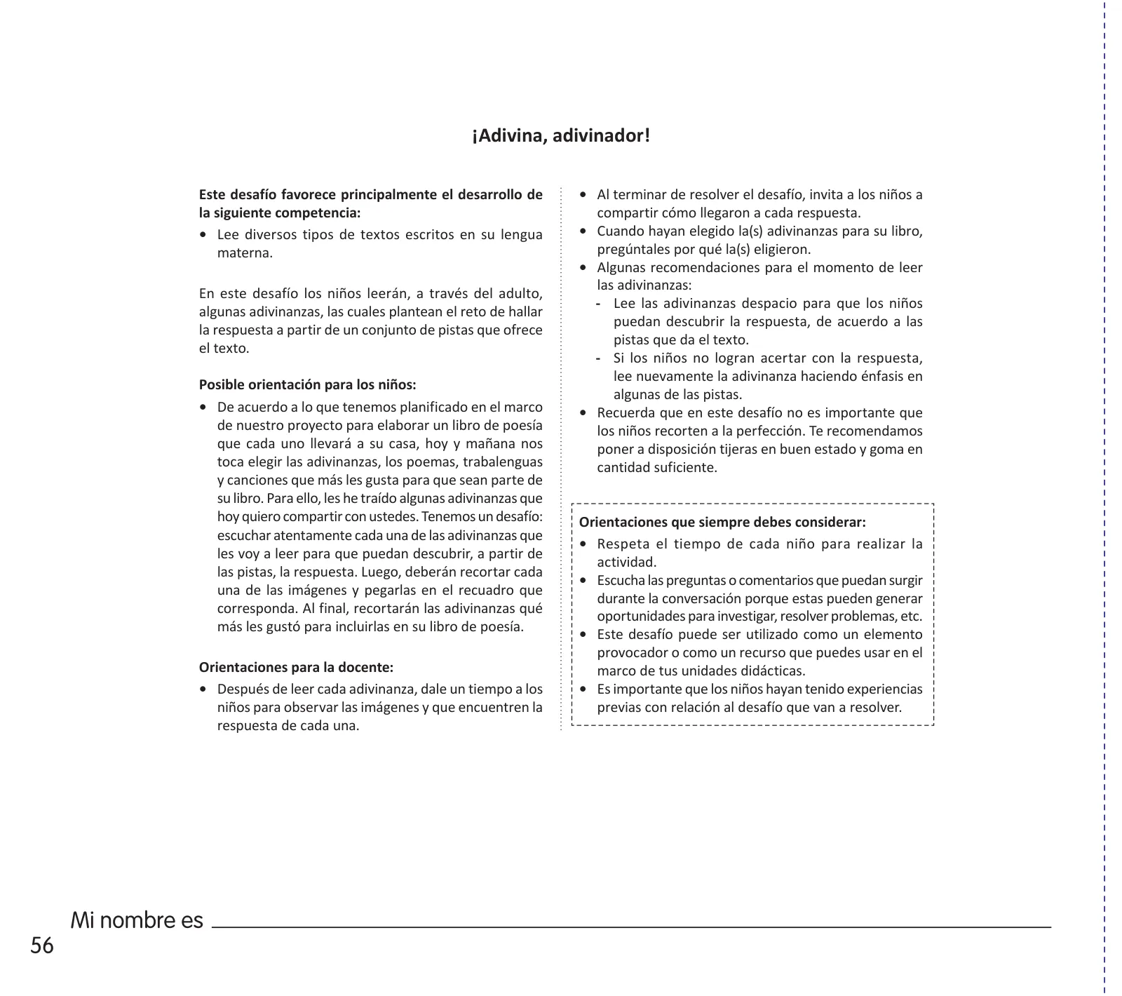 Miniatura página 58 de Crea, resuelve y aprende. Material impreso para niñas y niños de 4 años · 2024