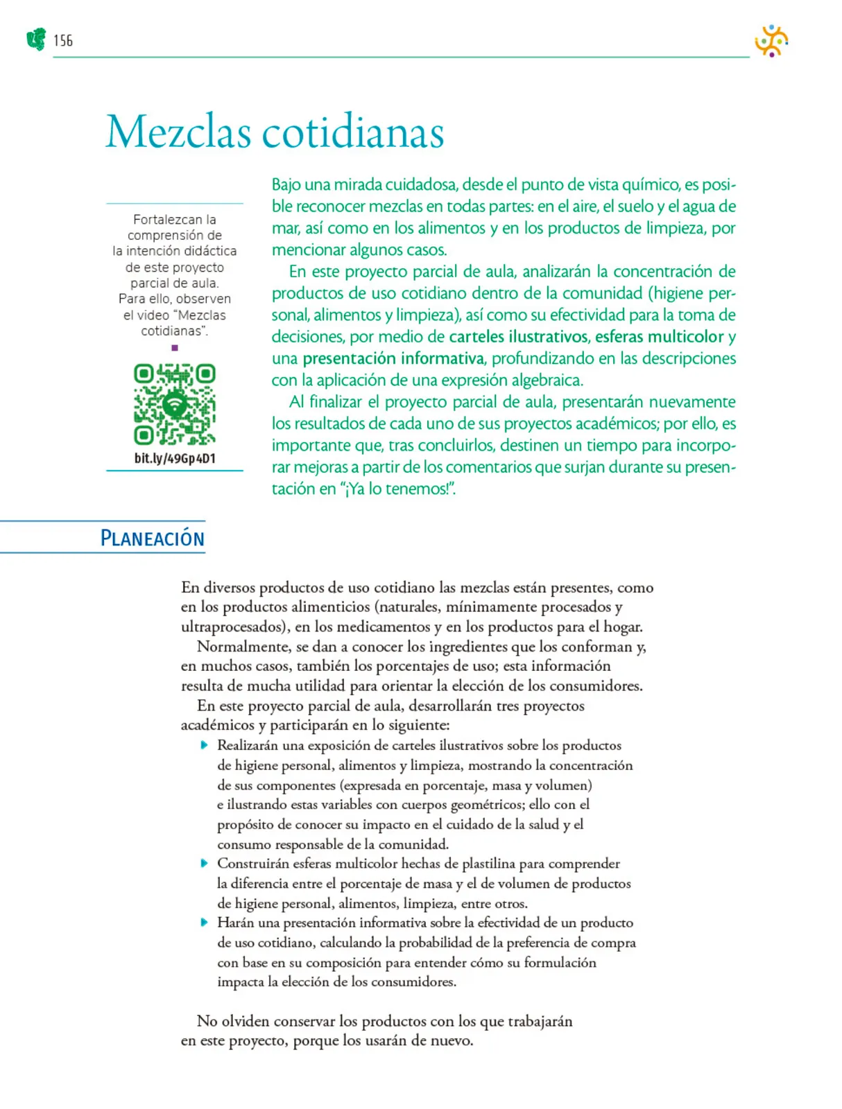 Miniatura página 157 de Colección Nanahuatzin. Nuestro libro de Proyectos. Tomo I.   Libro de Educación Telesecundaria Grado 3°  Ciclo Escolar 2025 - 2026