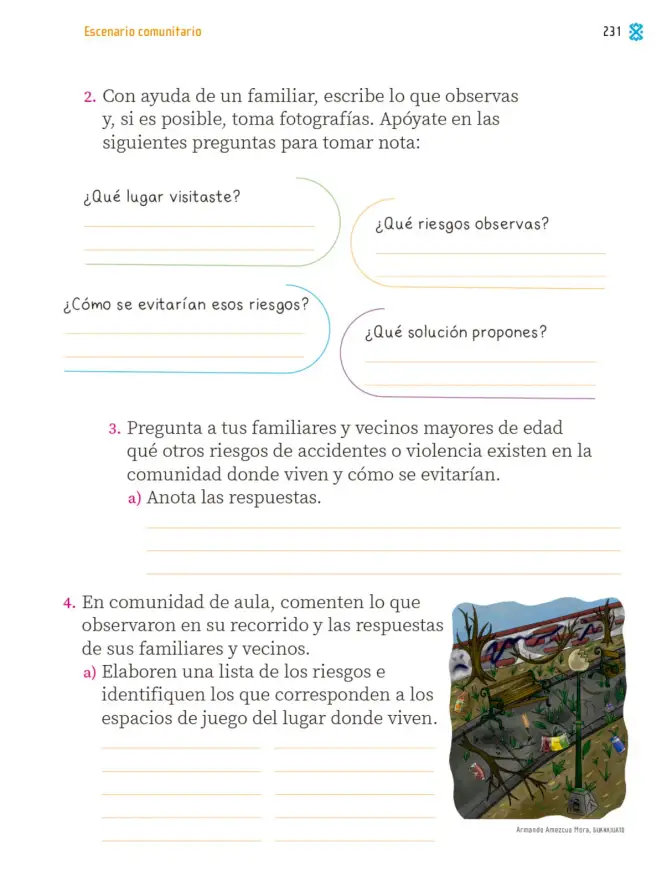 Página 232 de Proyectos Comunitarios. Libro de Educación Primaria Grado 1° Ciclo Escolar 2025 - 2026