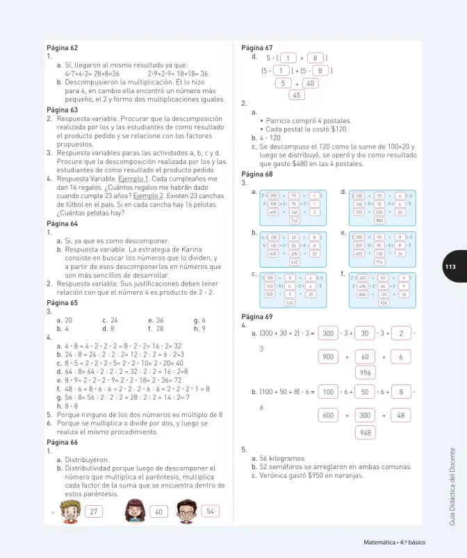 Página 302 de Matemática – Cuarto Básico | Texto del Estudiante MINEDUC – Descargar PDF · 2024