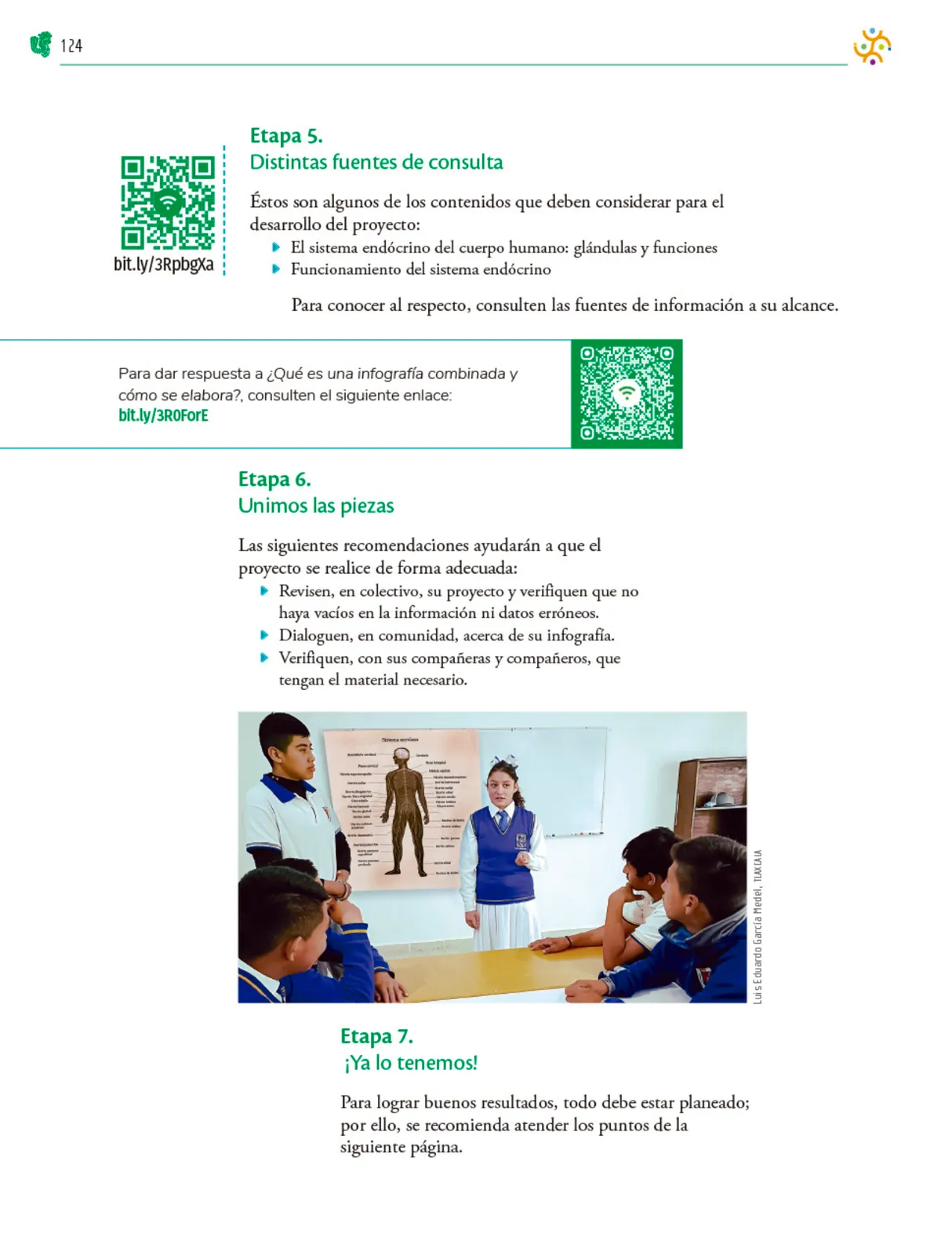 Página 125 de Colección Ximhai. Nuestro libro de Proyectos. Tomo I. Libro de Educación Telesecundaria Grado 1° Ciclo Escolar 2025 - 2026