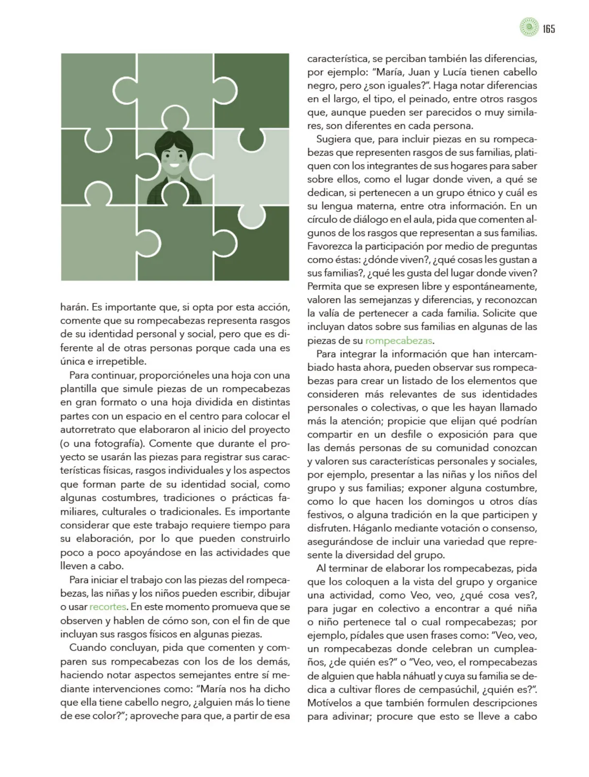 Página 166 de Modalidades de trabajo para la acción transformadora y el codiseño Libro de Educación Preescolar Grado 1°, 2°, 3° Ciclo Escolar 2025 - 2026