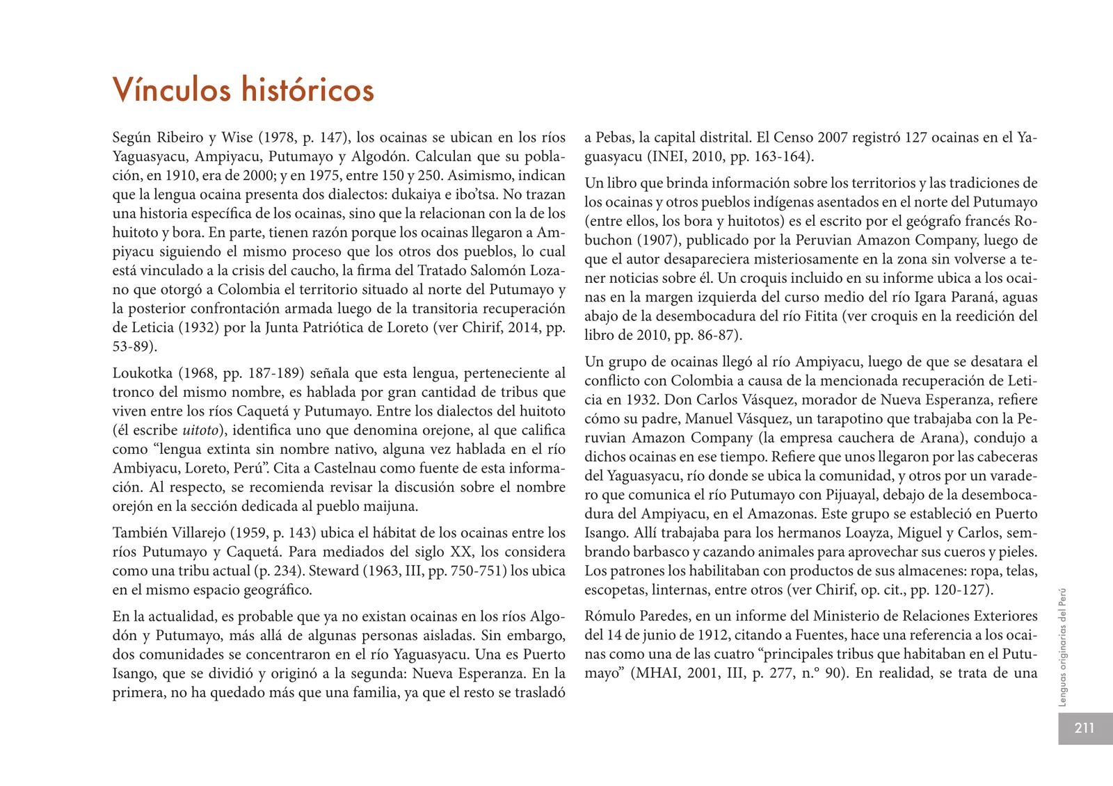 Miniatura página 213 de Lenguas originarias del Perú · 2018