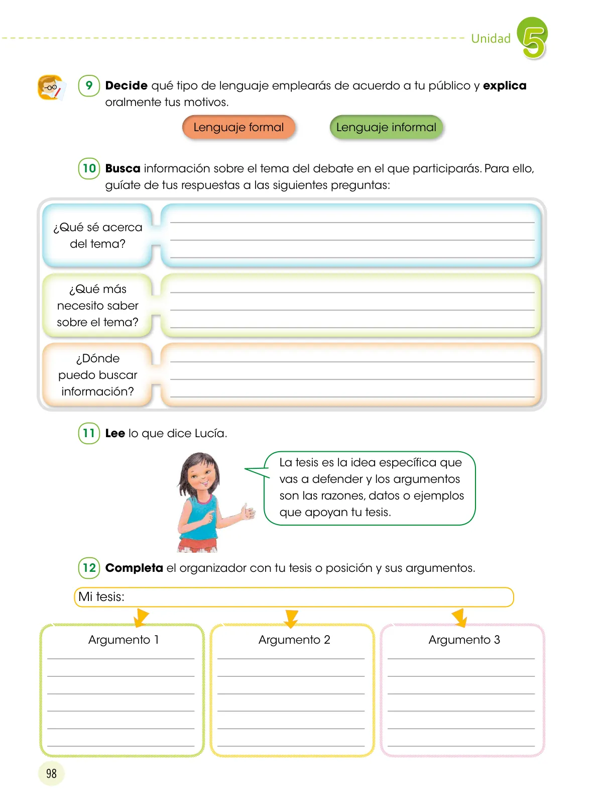 Miniatura página 99 de Comunicación 5 : cuaderno de trabajo para quinto grado de Educación Primaria 2019 · 2019
